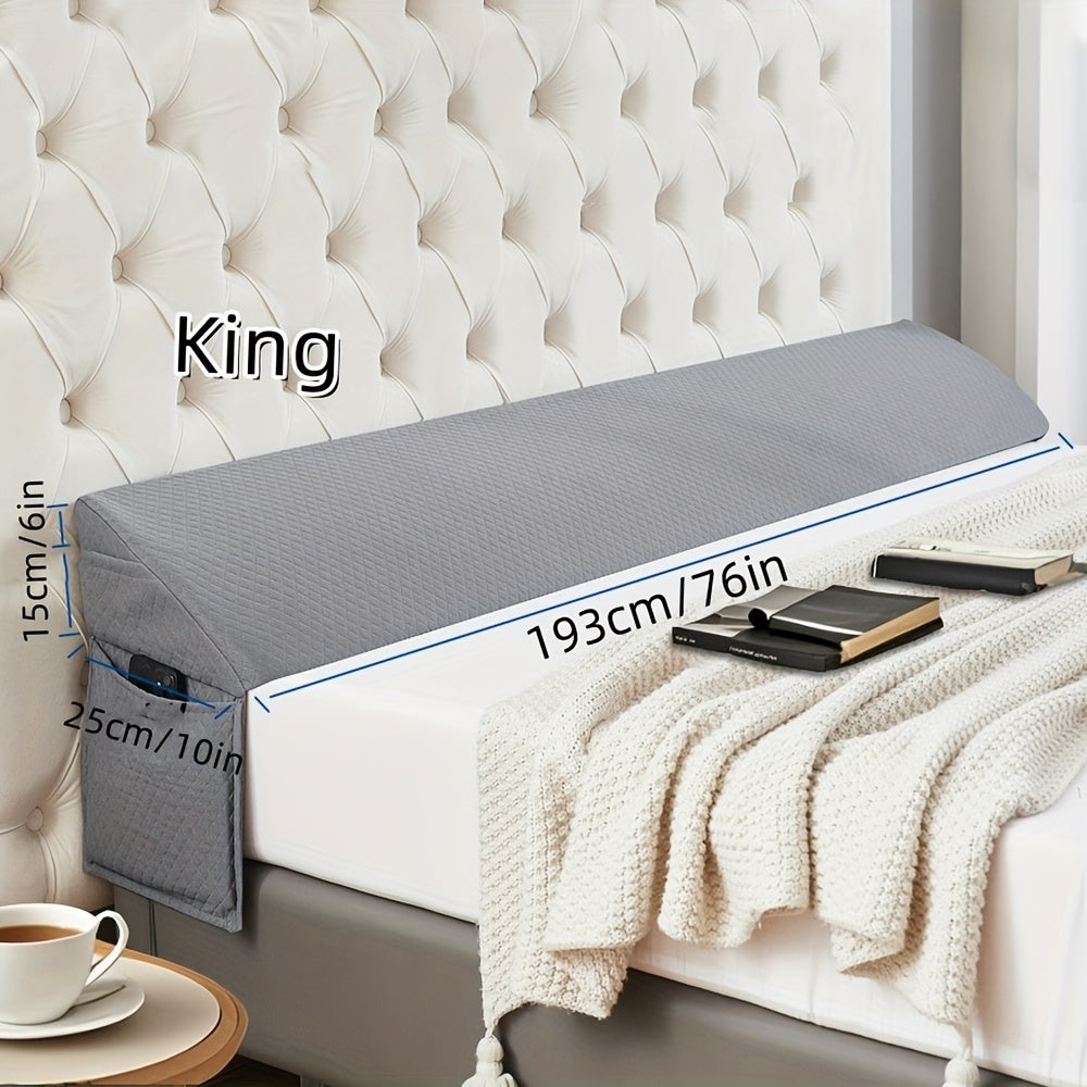 Bed Wedge Pillow - Bed Gap Filler Mattress Wedge Headboard Pillow Close The Gap Between Your Headboard or Wall for Sleeping Backrest Pillow