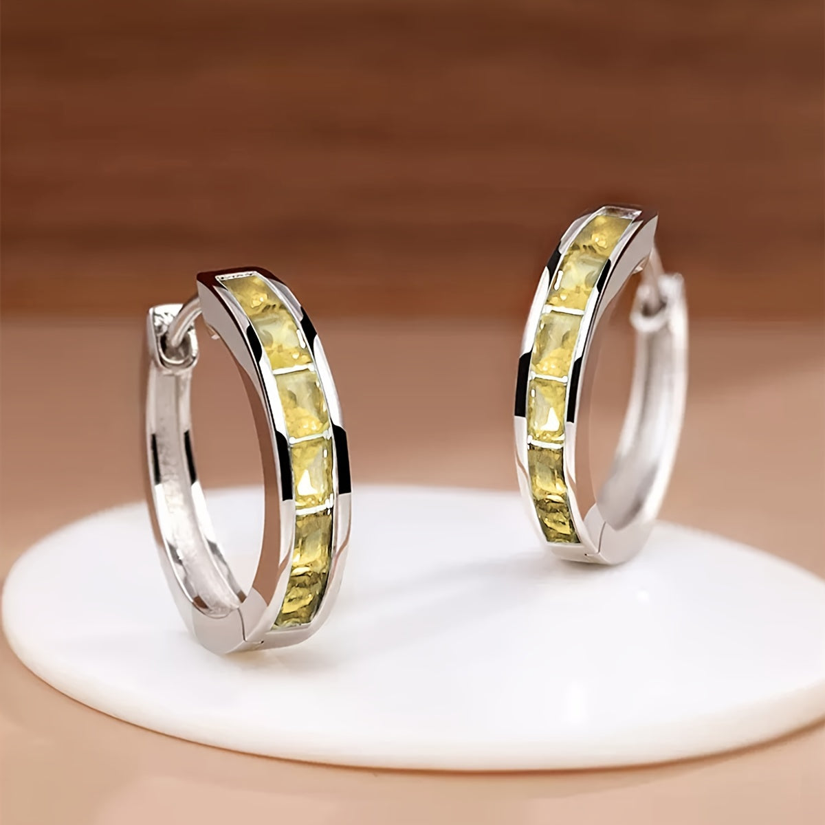 Luxury Hoop Earrings - Sparkling Cubic Zirconia Accents, Nickel-Free Copper, Hypoallergenic, Perfect for Daily Wear, Parties, and Special Occasions, Multiple Colors Available