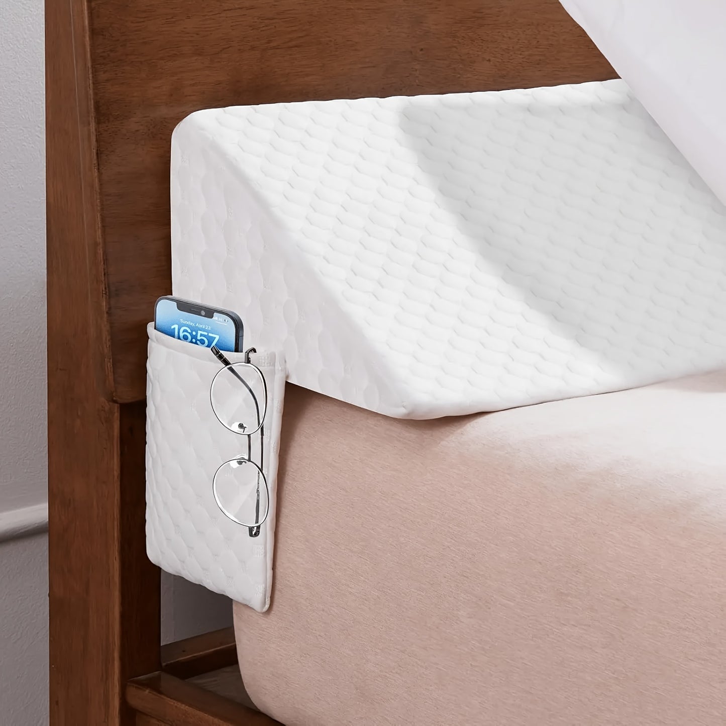 Bed Wedge Pillow - Bed Gap Filler Mattress Wedge Headboard Pillow Close The Gap Between Your Headboard or Wall for Sleeping Backrest Pillow