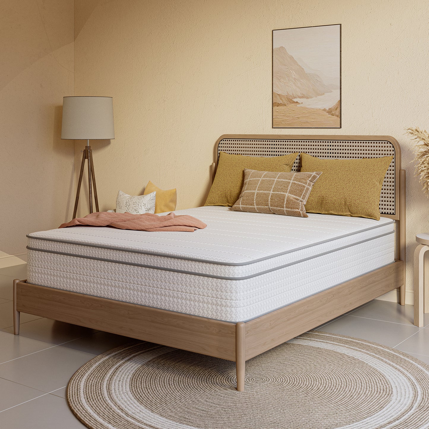 SweetNight 6/8/10/12/14 inch Memory Foam Hybrid Mattress With Pocket Springs, Twin Xl, Full, Queen, King, Sizes In A Box, Medium Firm, Mattresses For Support Comfort, Fiberglass-Free