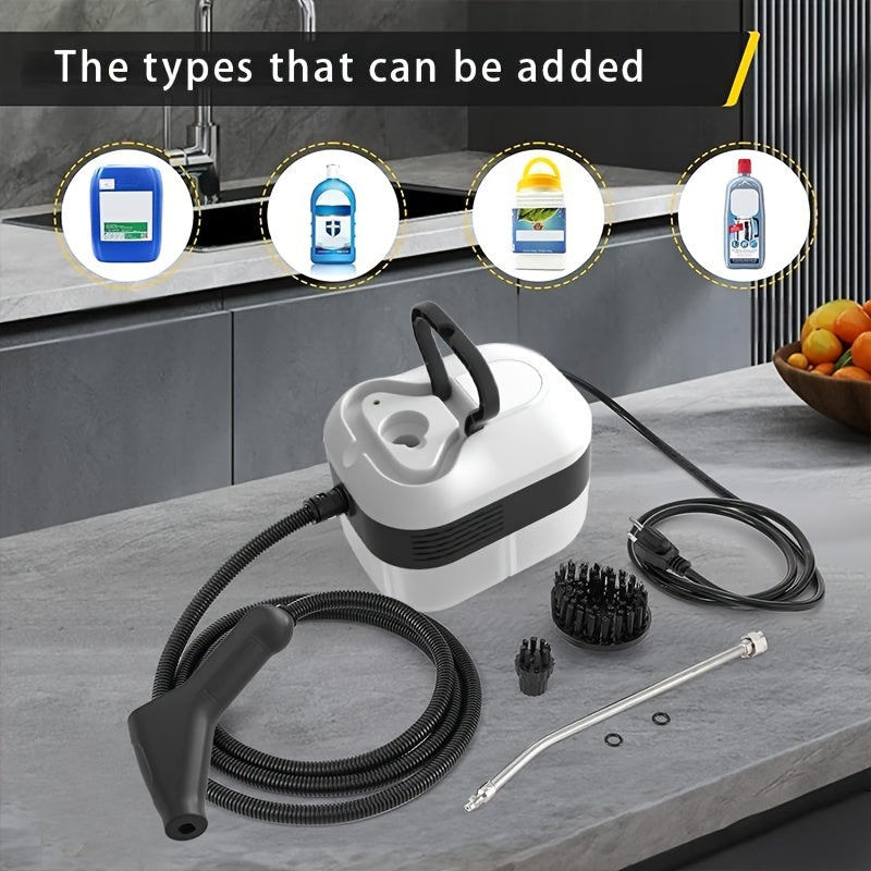 High Pressure Steam Cleaner - Handheld, 1500W, 110V, US Plug, Ideal for Kitchen Fume, Sofa, Small Air Conditioning, Washing Machine, with Multiple Nozzle Attachments, Steam Cleaner for Home Use|Modern Kitchen Cleaner|Durable