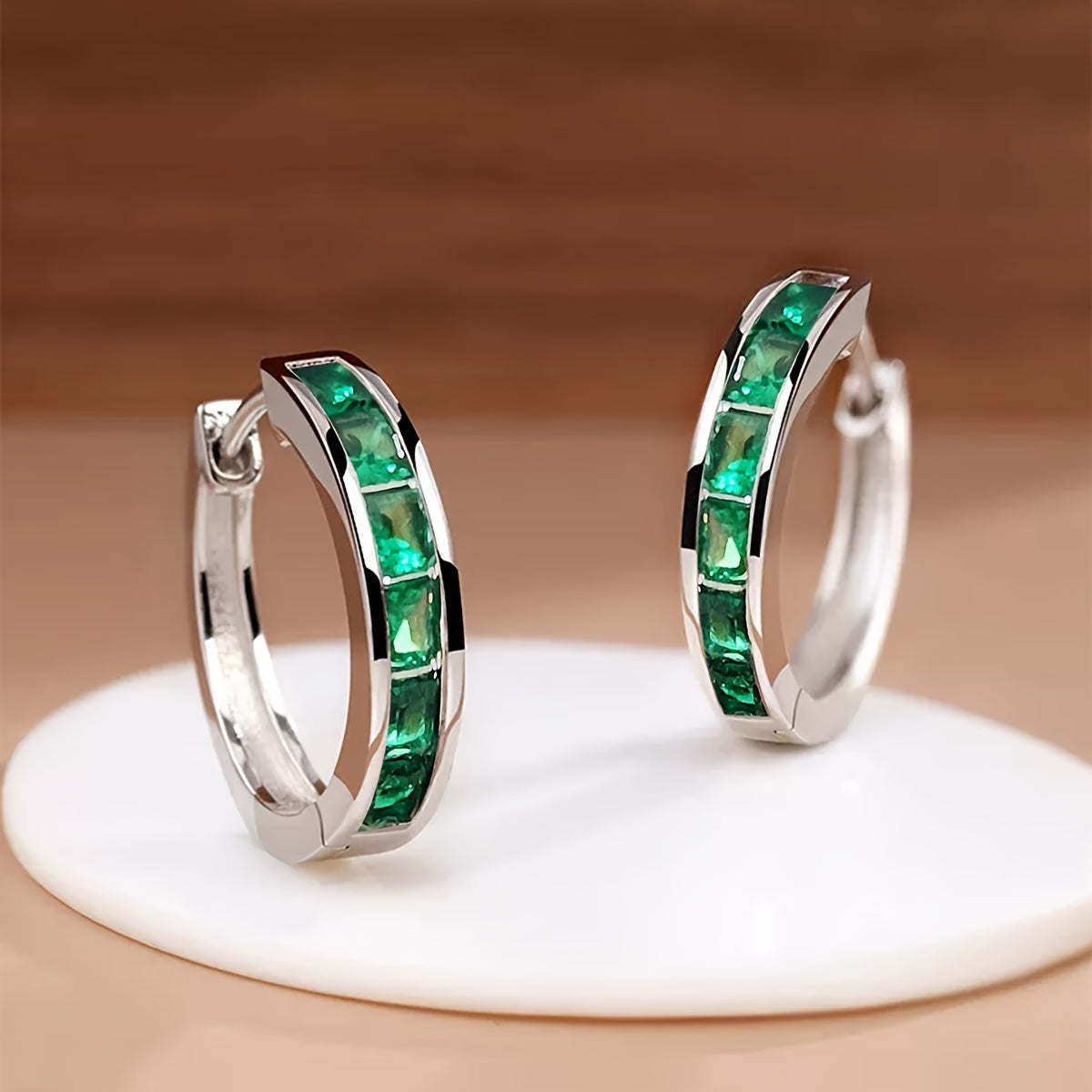 Luxury Hoop Earrings - Sparkling Cubic Zirconia Accents, Nickel-Free Copper, Hypoallergenic, Perfect for Daily Wear, Parties, and Special Occasions, Multiple Colors Available