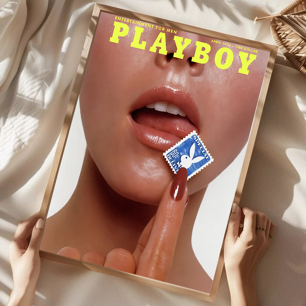 Sexy Girl P-Playboy Magazine Poster Home Living Room Bedroom Bar Cafe Art Decor