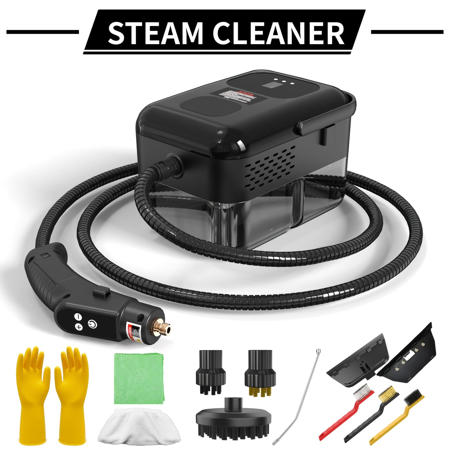 High Pressure Steam Cleaner - Handheld, 1500W, 110V, US Plug, Ideal for Kitchen Fume, Sofa, Small Air Conditioning, Washing Machine, with Multiple Nozzle Attachments, Steam Cleaner for Home Use|Modern Kitchen Cleaner|Durable