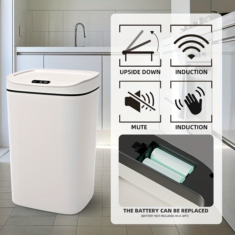 Smart Trash Can, Easily Opened with A Wave Of Your Hand, Tightly Sealed, Effectively Blocking Odors, Keeping The Air Fresh, Stylish In Appearance, Sturdy And Durable, Easy to Clean.