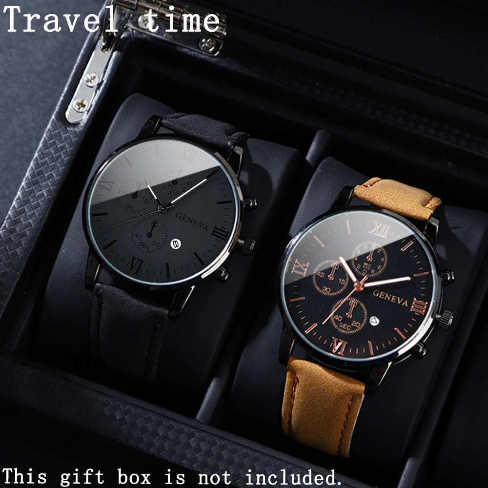 10pcs/ set Men Watches Sets, Casual Watches for Men Analog Alloy & Faux Leather Quartz Mens Watches, Multiple Color Men Watch, Ideal Choice for Gifts Wrist Watch, Reloj Para Hombre.