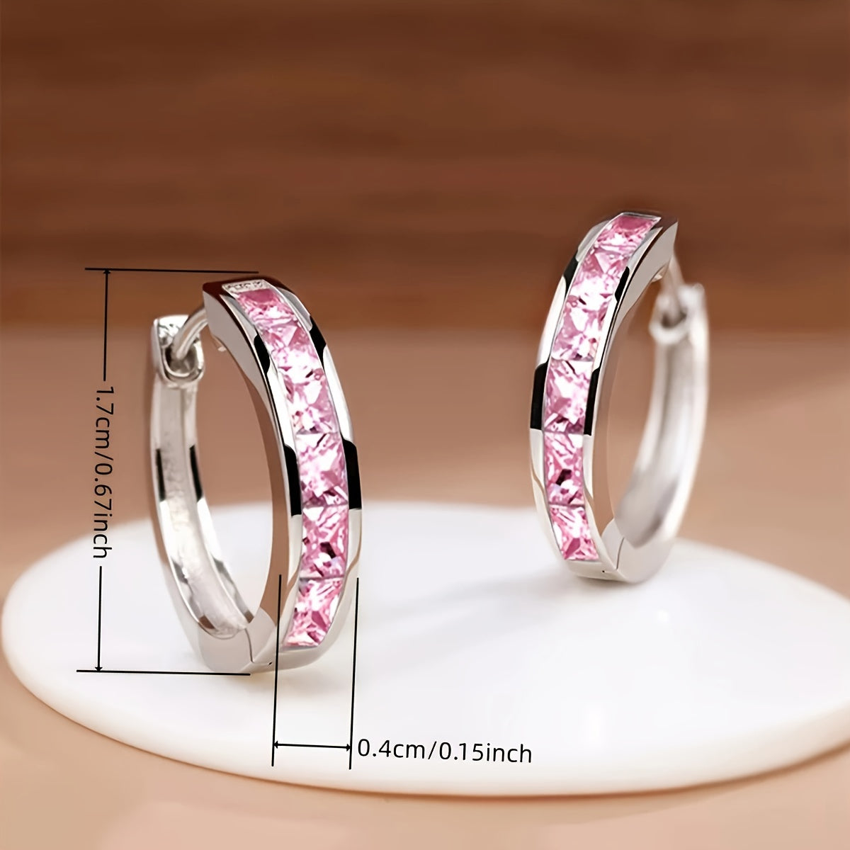 Luxury Hoop Earrings - Sparkling Cubic Zirconia Accents, Nickel-Free Copper, Hypoallergenic, Perfect for Daily Wear, Parties, and Special Occasions, Multiple Colors Available
