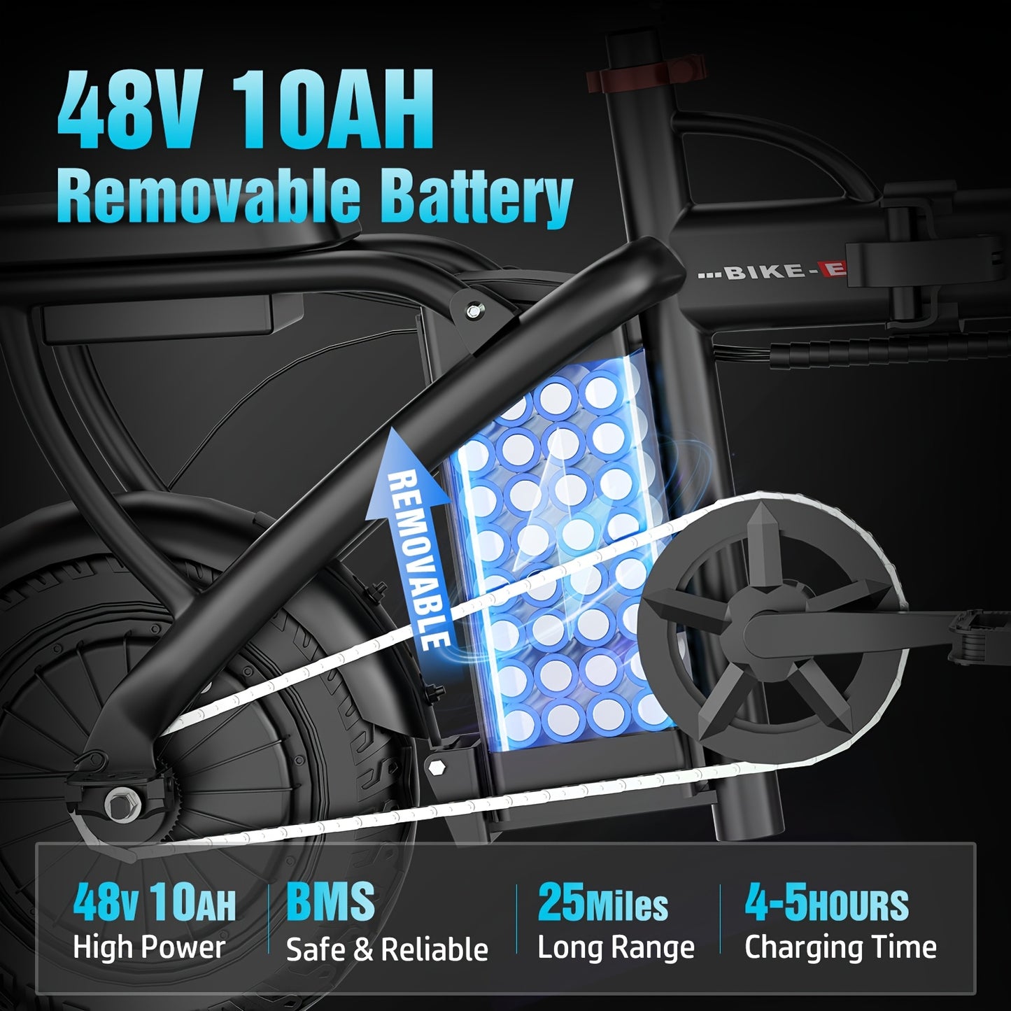 500W Lightweight Folding Electric Bike for Adults - 20MPH 35-Mile Range Commuter E-Bike with 48V 10AH Removable Battery, Front Headlight & Disc Brakes, 385 lbs Capacity, Alloy Steel Frame, Black, Foldable Electric Bike, Urban