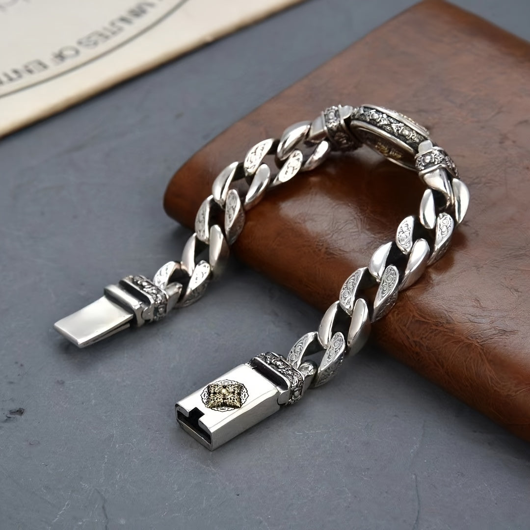 High-End Copper Fashion Bracelet - Rotatable Ethnic Retro Design - Non-Magnetic Jewelry Accessory
