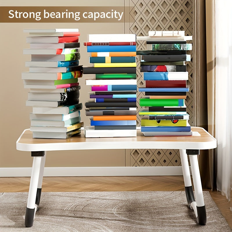 Portable Laptop Bed Table with Cup Holder & Tablet Card Slot - Multifunctional Tray for Eating, Reading, Writing - Stable Durable Foldable Design for Bed, Sofa, Floor - Lightweight & Space-Saving, Bed Table for Laptop, Sofa A
