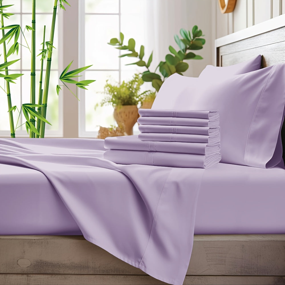 [Cooling Bed Sheets] Ice Cooling Bed Sheet Set, Heat Relief 2000TC Luxury Sheets for Hot Sleepers, Moisture Wicking & Temperature Regulating, NightBreeze Luxe Cooling Sheet Sets