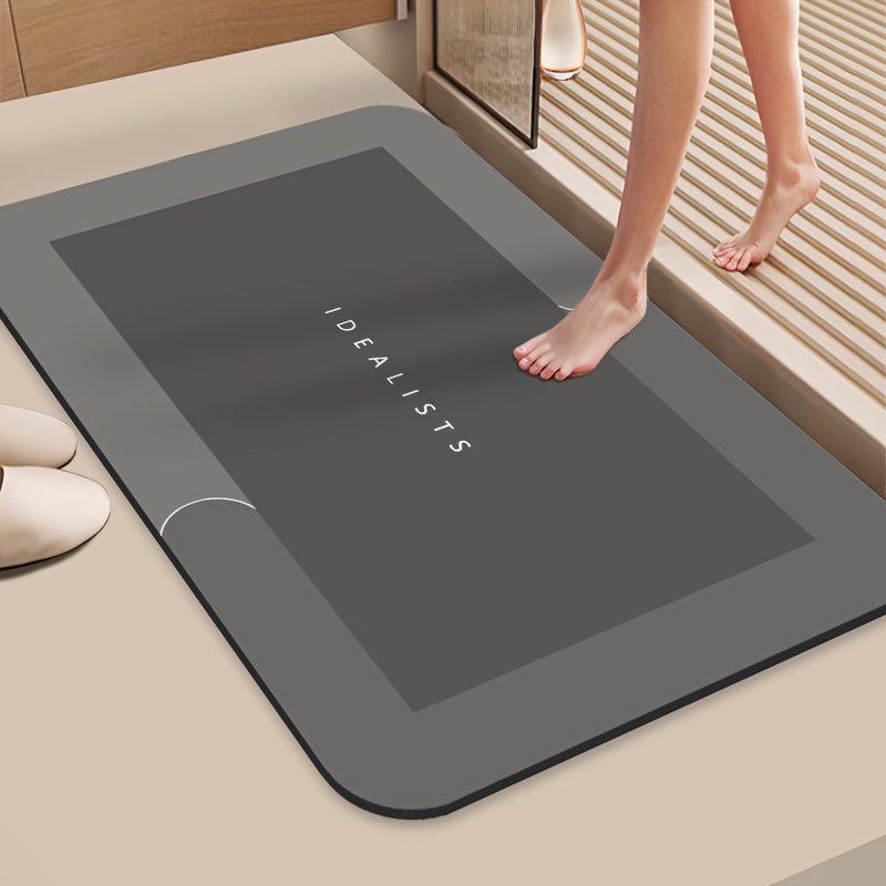 Super Absorbent Diatomite Bath Mat - Quick Dry, Non-slip And Water-absorbing Floor Mat, Soft And Comfortable Bathroom Mat, Suitable For Bathroom, Shower, Laundry Room, Bedroom, Living Room, Doorstep Mat, Kitchen Floor Mat, RV