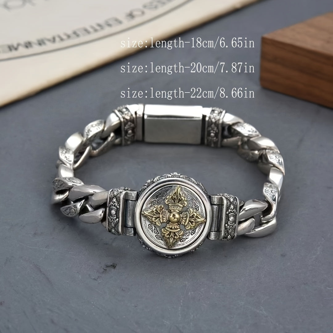 High-End Copper Fashion Bracelet - Rotatable Ethnic Retro Design - Non-Magnetic Jewelry Accessory