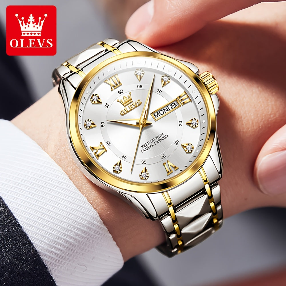 OLEVS Top Brand Original Men Quartz Watch Casual Business Watch For Men Calendar Luminous Fashion Men'S Wrist Watches