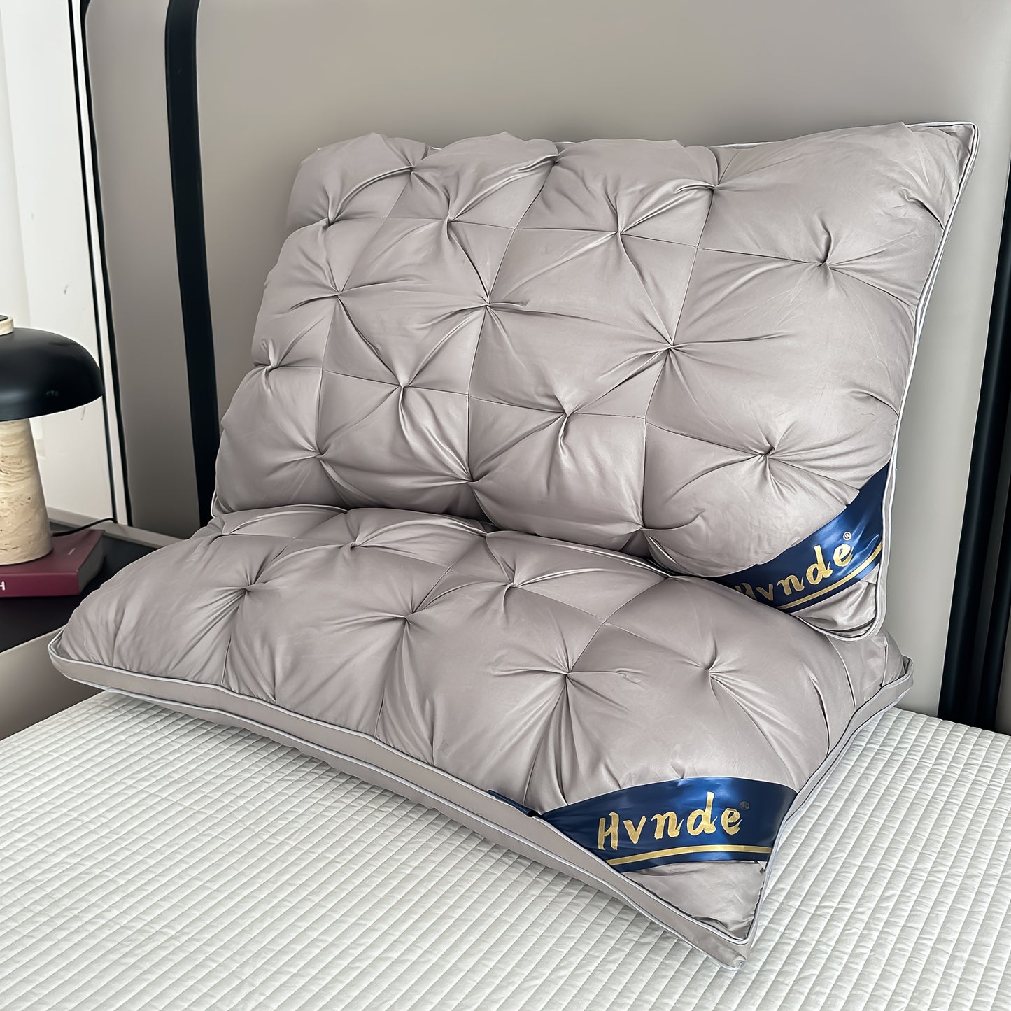 2pcs Luxury 5-Star Hotel Quality Pillows, 19x29 Inches - Deep Sleep Neck Support, Non-Collapse High Pillow Core for All Seasons, Hypoallergenic Polyester Cover, Modern Pillow Design|Soft Texture Finish, Pillows for Sleeping,