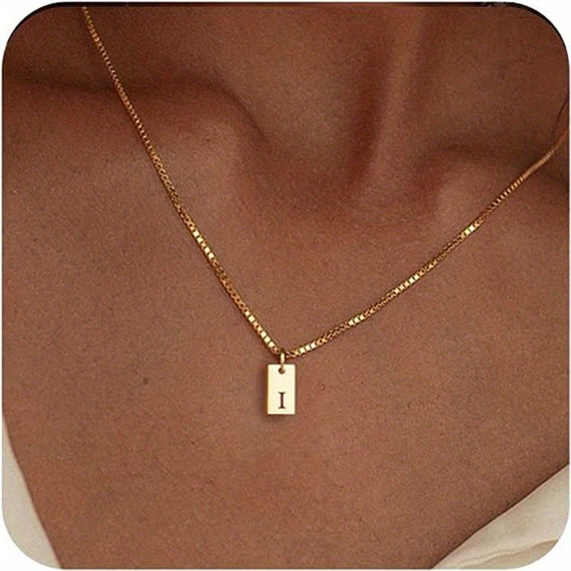 Initials Necklace for Women - 14k Golden Plated Delicate Monogram Pendant, Name Jewelry Gift for Valentine's Day, Everyday Elegance & Year-Round Wear, Necklace, Elegant Accessory, Luxurious Appearance