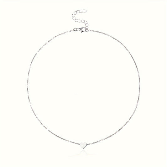 [Vintage Heart Necklace] Elegant Vintage Golden-Tone Heart Pendant Necklace | Durable Alloy Chain Jewelry for Women - Minimalist Everyday & Vacation Wear, Year-Round Versatile Accessory, Special Occasion Jewelry, Delicate Jew