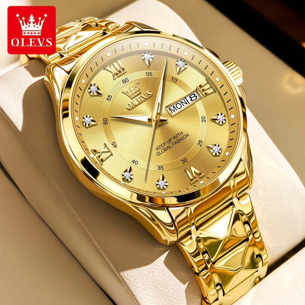 OLEVS Top Brand Original Men Quartz Watch Casual Business Watch For Men Calendar Luminous Fashion Men'S Wrist Watches