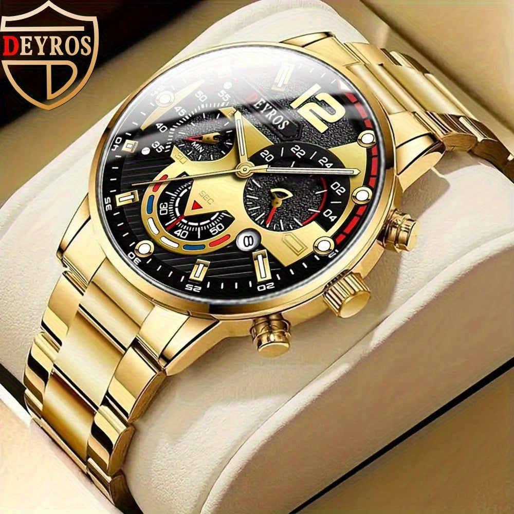 10pcs/ set Men Watches Sets, Casual Watches for Men Analog Alloy & Faux Leather Quartz Mens Watches, Multiple Color Men Watch, Ideal Choice for Gifts Wrist Watch, Reloj Para Hombre.