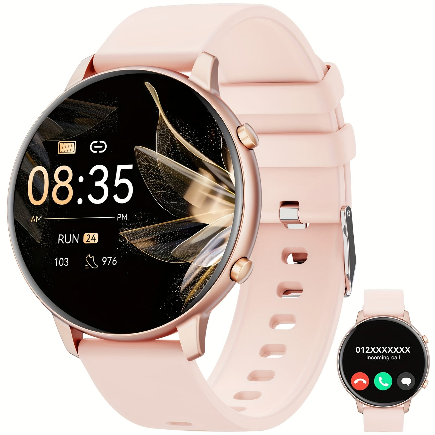 Women's Smartwatch, 1.39'' Wireless Call Smartwatch Gift With Voice Assistant, Remote Camera, 100+sports Modes Compatible With Multiple Mobile Systems
