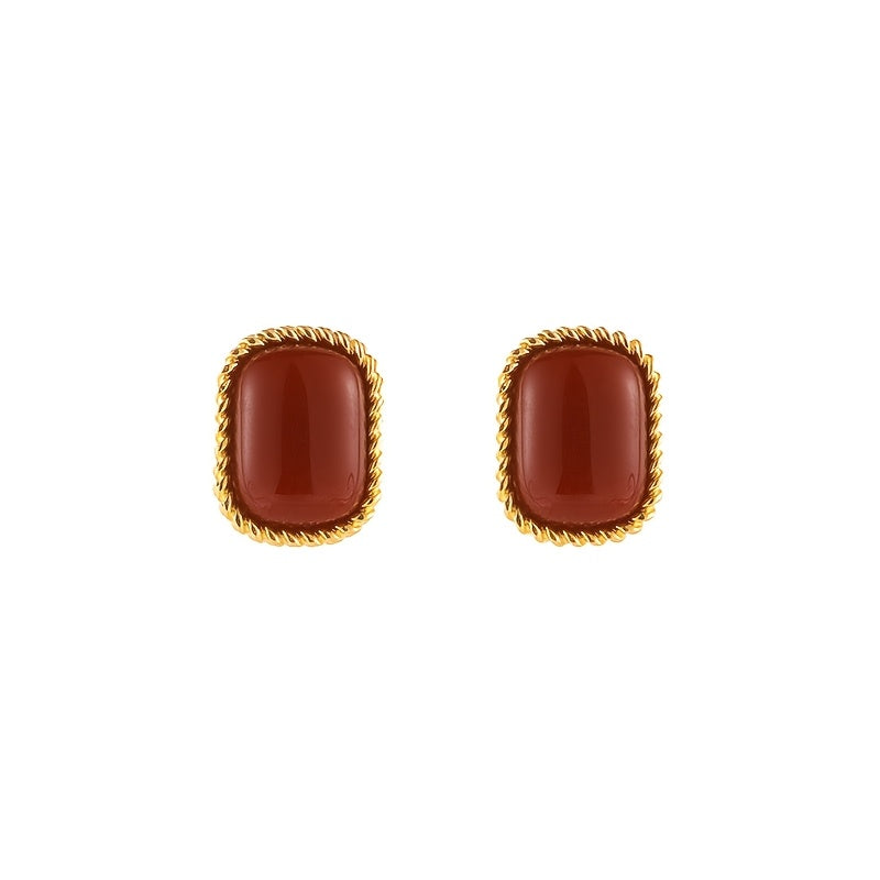 A Set of Five Pairs of Women'S Stylish Earrings in Wine Red, Featuring Vintage Hong Kong Style Faux Pearls, Perfect for Daily Wear, Parties, Valentine'S Day, Or Birthday Gifts.