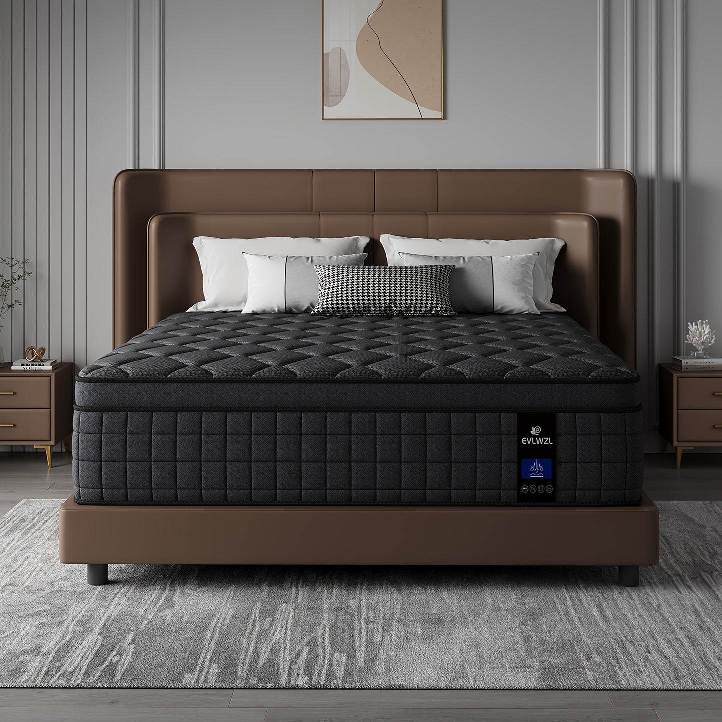 8in/10in/12in/14in Twin, Full, Queen, King, Mattress Memony Foam And Spring, Hybrid Mattress, Medium Firmness, Lumbar Support, for Home RoomsHotels, Boxed,
