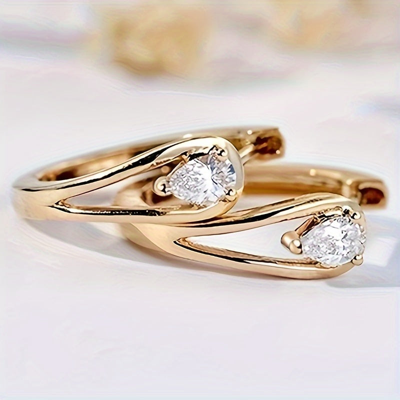 Circular Zirconia Minimalist and Stylish Geometric-Shaped Earrings for Women's Parties and Daily Casual Accessories