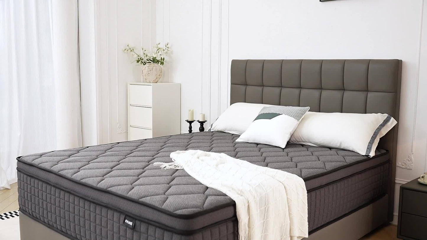 8in/10in/12in/14in Twin, Full, Queen, King, Mattress Memony Foam And Spring, Hybrid Mattress, Medium Firmness, Lumbar Support, for Home RoomsHotels, Boxed,