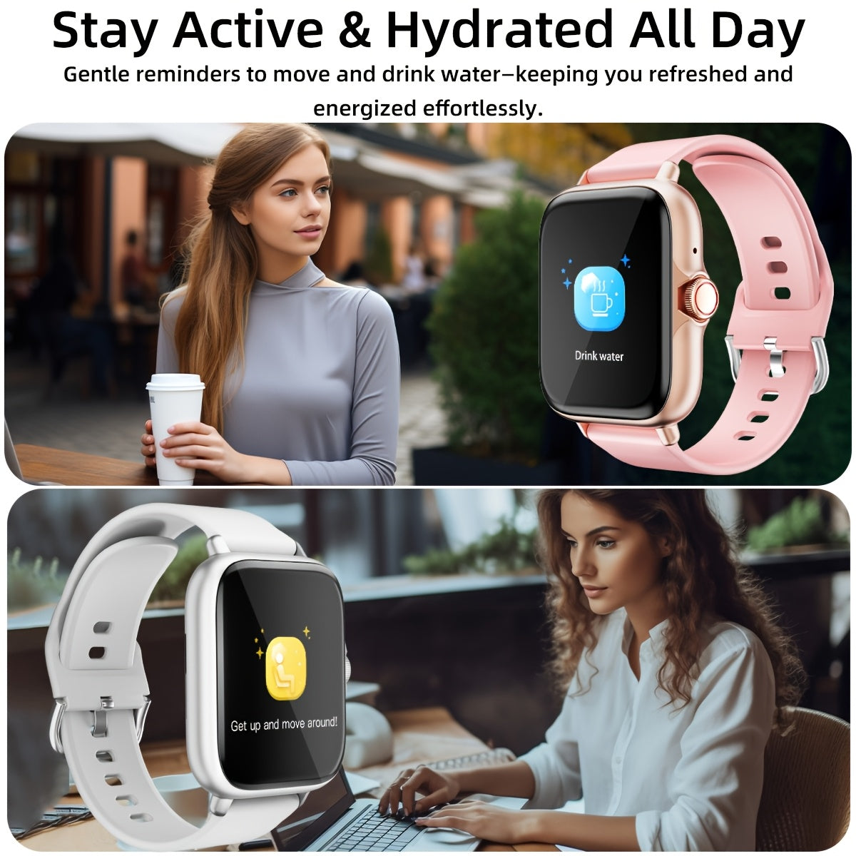 [Smart Watch] 1.83" Smart Watch | Full Touch Screen, Activity Tracker with Call & Message Functions, Pedometer, Multiple Sports Modes, Compatible with IOS/Android Devices, Simple Style, Ideal Gift for Any Occasion