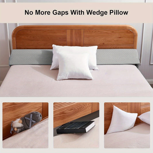 Bed Wedge Pillow - Bed Gap Filler Mattress Wedge Headboard Pillow Close The Gap Between Your Headboard or Wall for Sleeping Backrest Pillow