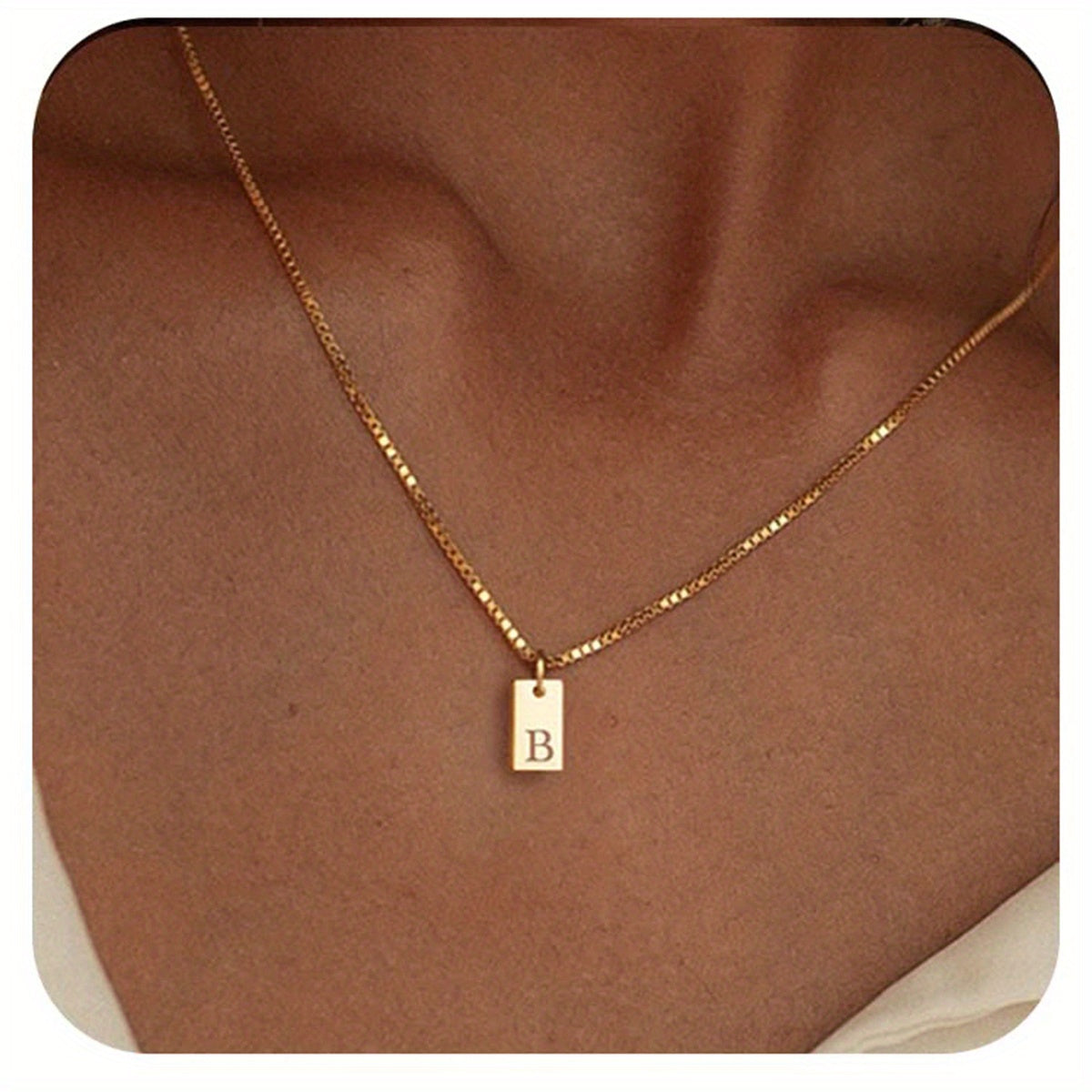 Initials Necklace for Women - 14k Golden Plated Delicate Monogram Pendant, Name Jewelry Gift for Valentine's Day, Everyday Elegance & Year-Round Wear, Necklace, Elegant Accessory, Luxurious Appearance