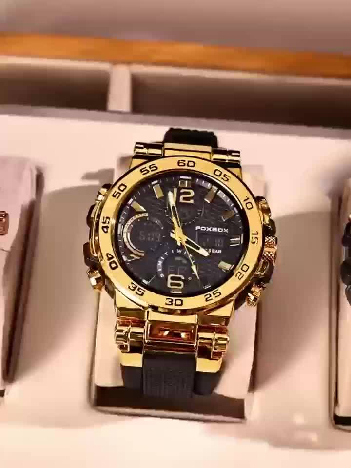Men's Sports Watch Dual Display Digital Military Quartz Watch Alarm Clock Chronograph Computer, Multifunctional Luminous Business Watch, Student Watch, Outdoor Sports Watch