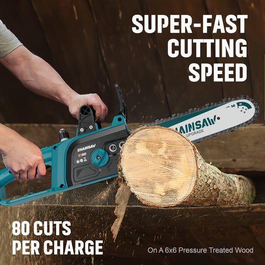 12 Inch 6 Inch Or 4-inch Cordless Chainsaw | Lithium Battery Powered Pruning Tool. Professional Garden Saw For Wood Cutting & Branch Trimming. Choose Size For Home Pruning Needs. Ideal Father'S Day Christmas Gift For Men - Ga