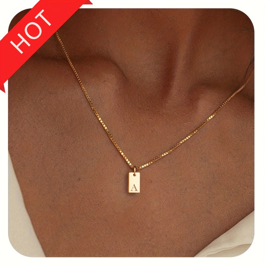 Initials Necklace for Women - 14k Golden Plated Delicate Monogram Pendant, Name Jewelry Gift for Valentine's Day, Everyday Elegance & Year-Round Wear, Necklace, Elegant Accessory, Luxurious Appearance