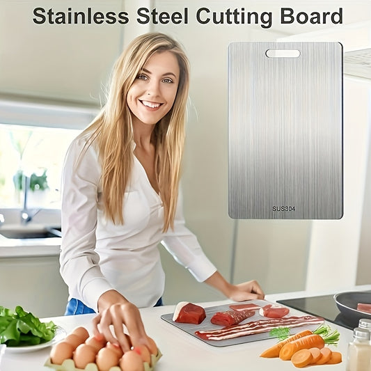 Premium Stainless Steel 2025 Double-Sided - Food Grade Stainless Steel Cutting Board For Kitchen And Dining