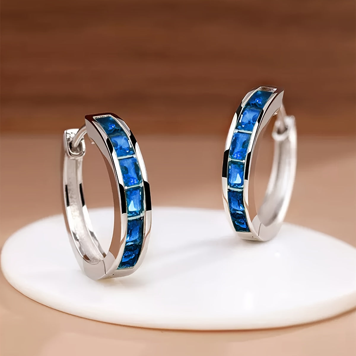 Luxury Hoop Earrings - Sparkling Cubic Zirconia Accents, Nickel-Free Copper, Hypoallergenic, Perfect for Daily Wear, Parties, and Special Occasions, Multiple Colors Available