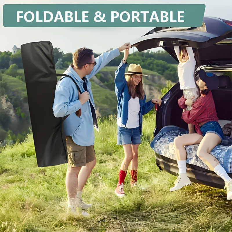 [Outdoor Folding Bed] 75-inch Outdoor Folding Bed, Camping Bed with Flip Mattress, Portable Foldable Guest Bed with 600 lbs Capacity, Heavy-Duty Bed with Carry Bag for Teens, Adults, Travel, Garden, Balcony, Available in Grey
