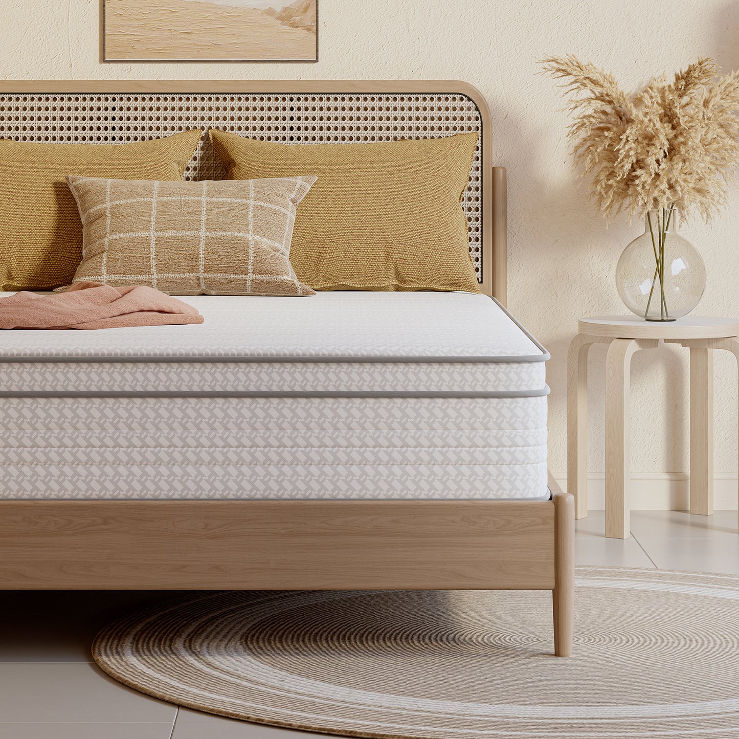 SweetNight 6/8/10/12/14 inch Memory Foam Hybrid Mattress With Pocket Springs, Twin Xl, Full, Queen, King, Sizes In A Box, Medium Firm, Mattresses For Support Comfort, Fiberglass-Free