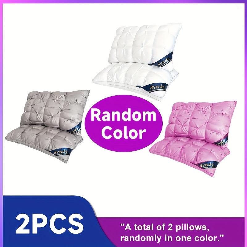 2pcs Luxury 5-Star Hotel Quality Pillows, 19x29 Inches - Deep Sleep Neck Support, Non-Collapse High Pillow Core for All Seasons, Hypoallergenic Polyester Cover, Modern Pillow Design|Soft Texture Finish, Pillows for Sleeping,