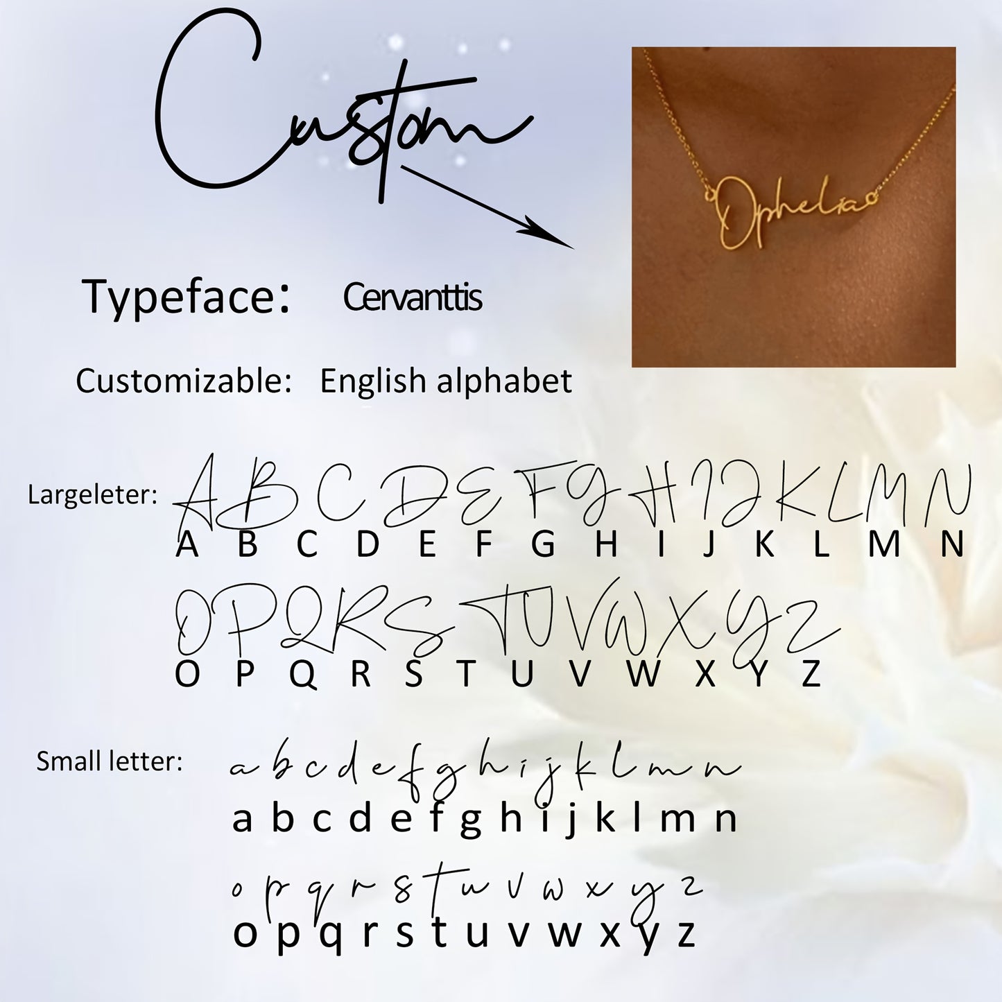 [Personalized Necklace] Customizable Stainless Steel Name Necklace | Personalized Cursive/Script Fonts, Handmade Jewelry Gift for Women, Mother's Day, Birthday, Christmas - Durable Casual Attire, Year-Round Versatile Jewelry,