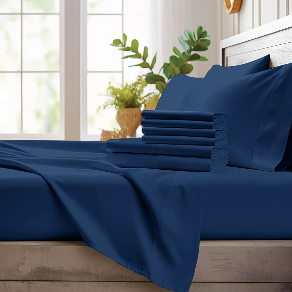 [Cooling Bed Sheets] Ice Cooling Bed Sheet Set, Heat Relief 2000TC Luxury Sheets for Hot Sleepers, Moisture Wicking & Temperature Regulating, NightBreeze Luxe Cooling Sheet Sets