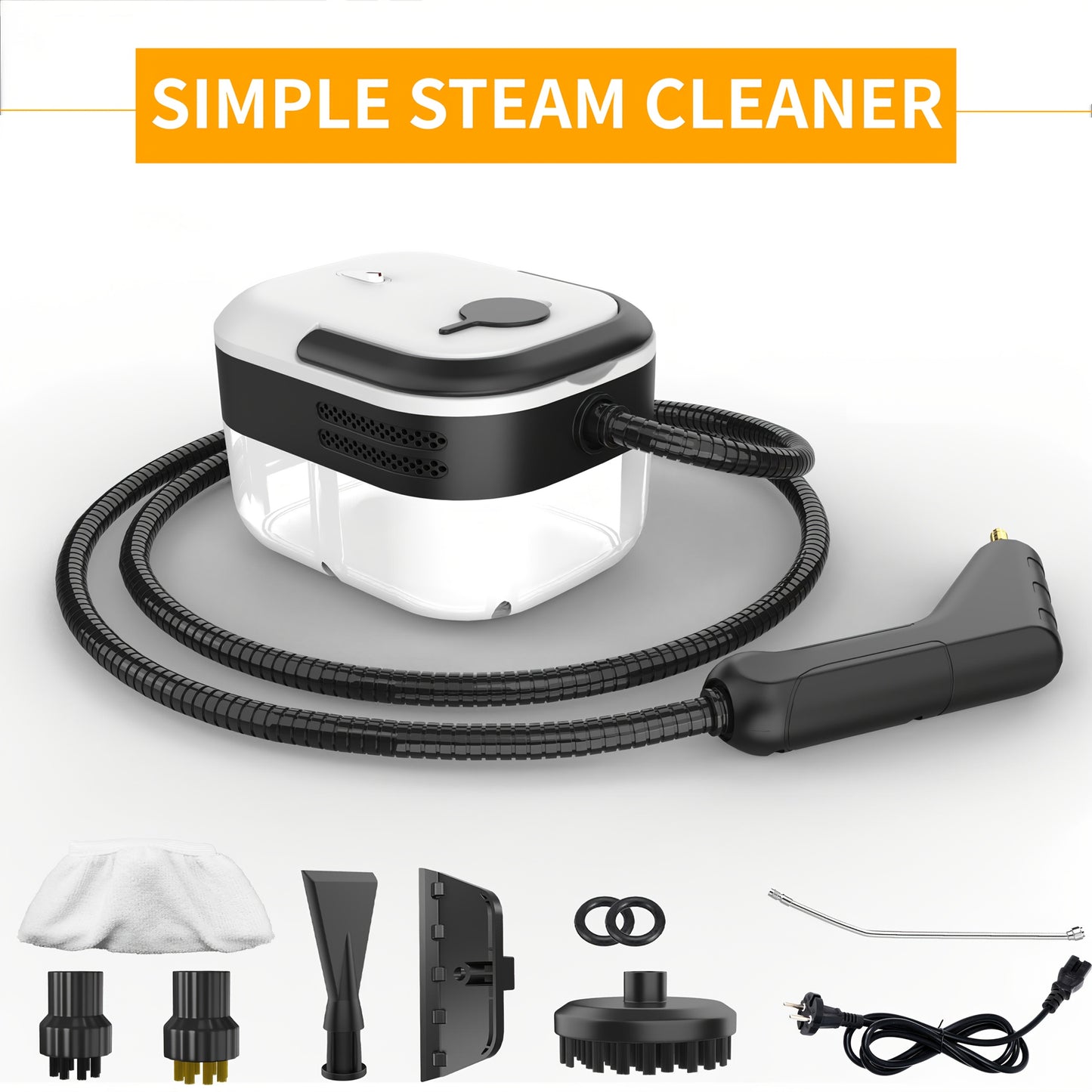High Pressure Steam Cleaner - Handheld, 1500W, 110V, US Plug, Ideal for Kitchen Fume, Sofa, Small Air Conditioning, Washing Machine, with Multiple Nozzle Attachments, Steam Cleaner for Home Use|Modern Kitchen Cleaner|Durable