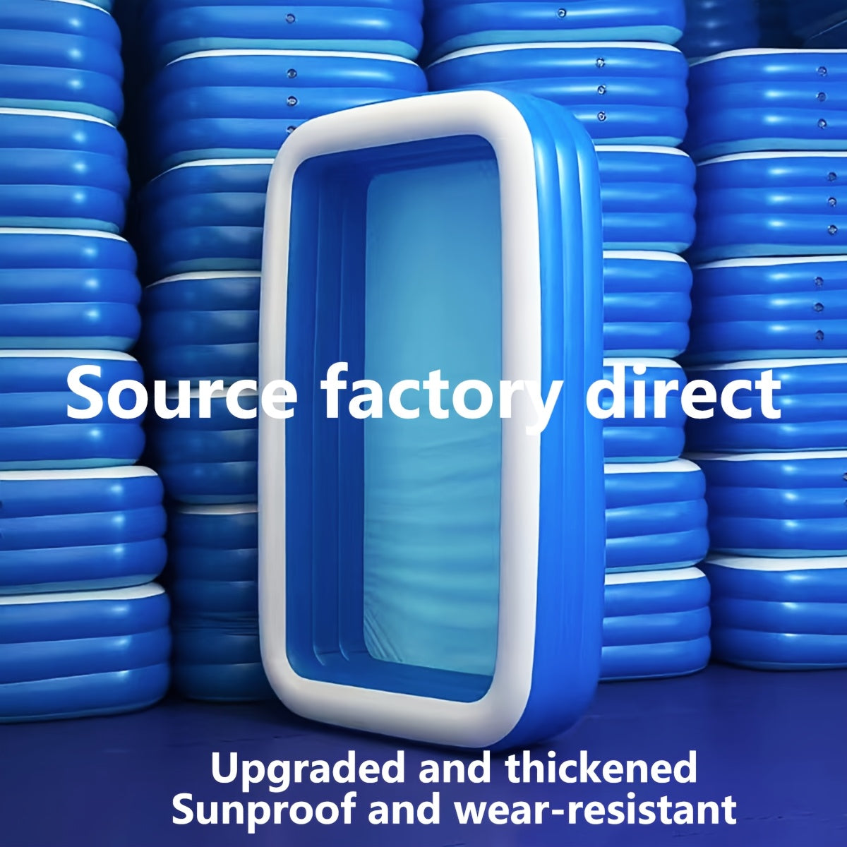 Super Large Home Inflatable Swimming Pool, Courtyard Outdoor Water Park Inflatable Swimming Pool, 125.2 inch 4-layer PVC Thickened And Heightened Upgraded Play Pool, Suitable for Outdoor Patio Activities Parties