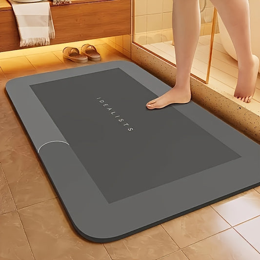 Super Absorbent Diatomite Bath Mat - Quick Dry, Non-slip And Water-absorbing Floor Mat, Soft And Comfortable Bathroom Mat, Suitable For Bathroom, Shower, Laundry Room, Bedroom, Living Room, Doorstep Mat, Kitchen Floor Mat, RV
