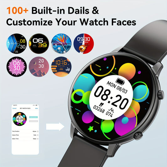 Women's Smartwatch, 1.39'' Wireless Call Smartwatch Gift With Voice Assistant, Remote Camera, 100+sports Modes Compatible With Multiple Mobile Systems