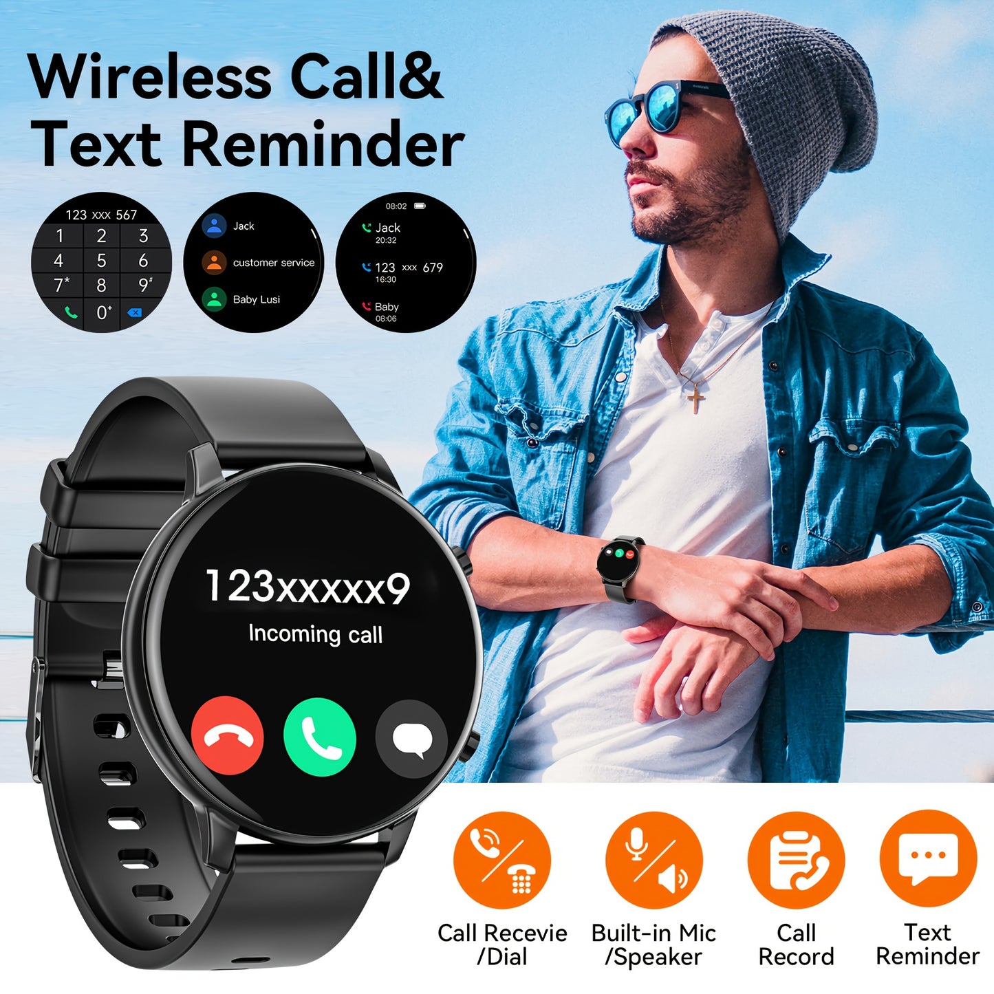 Women's Smartwatch, 1.39'' Wireless Call Smartwatch Gift With Voice Assistant, Remote Camera, 100+sports Modes Compatible With Multiple Mobile Systems