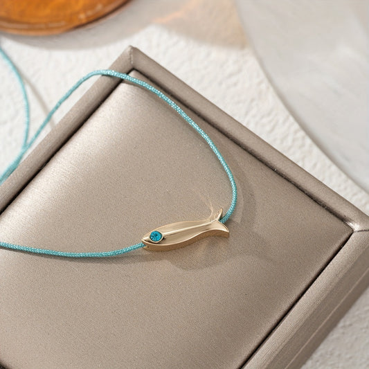 Women's Dainty Fish Charm Adjustable Anklet, Beach Vacation Party Everyday Accessory, Minimalist Style, Fashion Jewelry