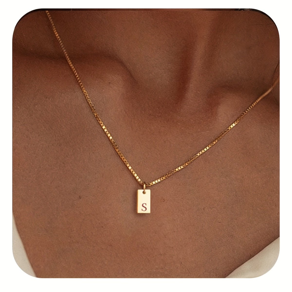Initials Necklace for Women - 14k Golden Plated Delicate Monogram Pendant, Name Jewelry Gift for Valentine's Day, Everyday Elegance & Year-Round Wear, Necklace, Elegant Accessory, Luxurious Appearance