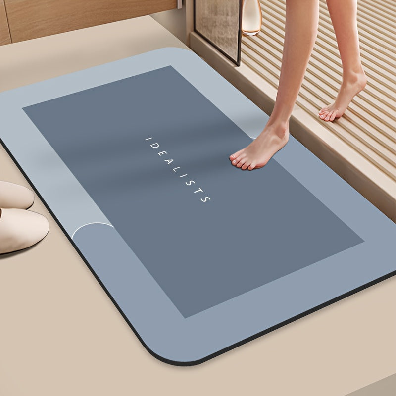 Super Absorbent Diatomite Bath Mat - Quick Dry, Non-slip And Water-absorbing Floor Mat, Soft And Comfortable Bathroom Mat, Suitable For Bathroom, Shower, Laundry Room, Bedroom, Living Room, Doorstep Mat, Kitchen Floor Mat, RV