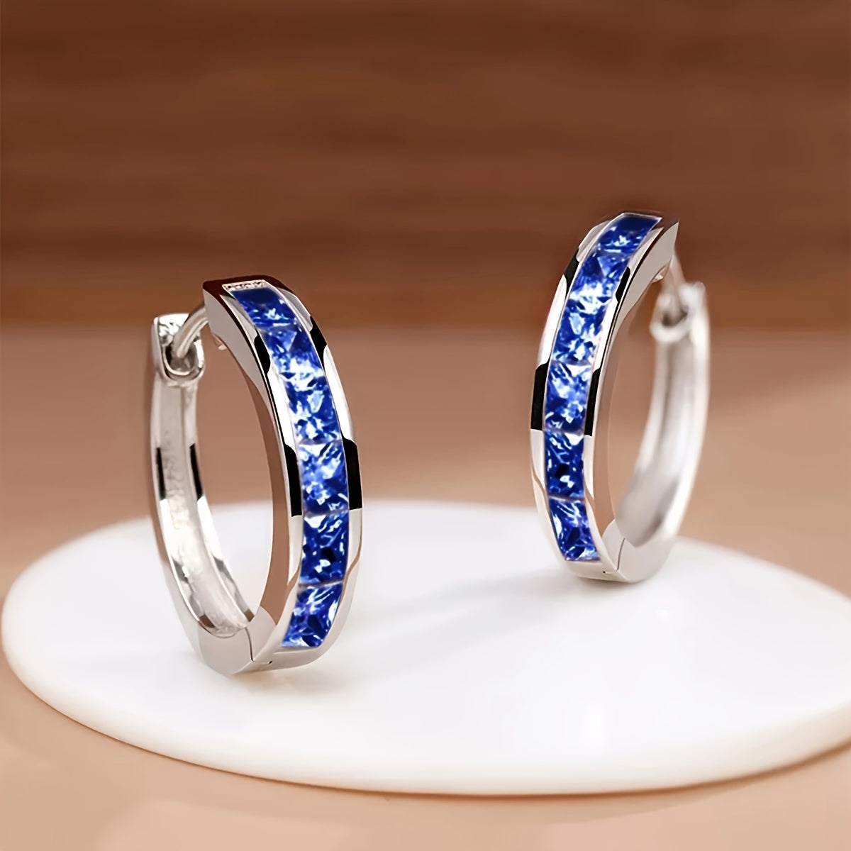 Luxury Hoop Earrings - Sparkling Cubic Zirconia Accents, Nickel-Free Copper, Hypoallergenic, Perfect for Daily Wear, Parties, and Special Occasions, Multiple Colors Available